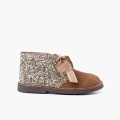 Bottes Glitter Fille  Taupe