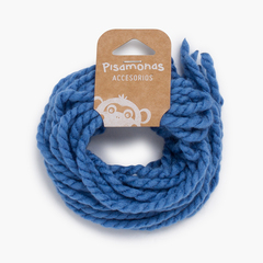 Lacets fins en laine pour les cheveux Bleu de France