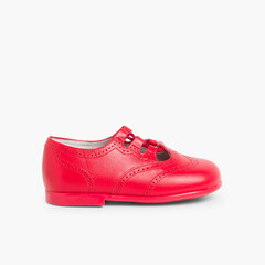Chaussures Anglaises en Cuir Rouge