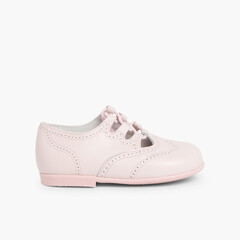 Chaussures Anglaises en Cuir Rose