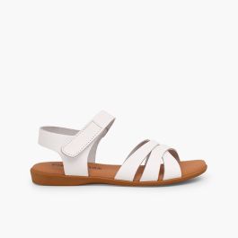Sandales fille cuir scratch Chaussures fille t