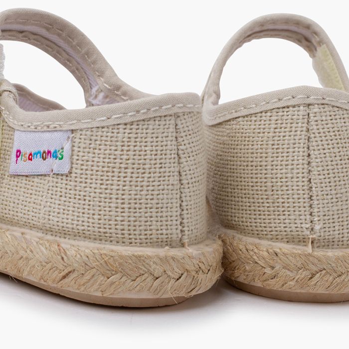 Chaussures babies lin semelle espadrille fermeture auto agrippante