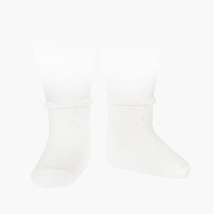 Chaussettes bebe bordure en relief Chaussette courte bebe Condor